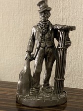 Silvered Chimney Sweep English Miniatures Fine Art Sculpture 8cm H Pewter signed