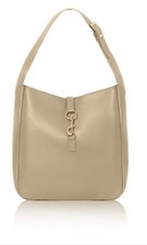 New Borse In Pelle Genuine Leather Beige/Taupe Italy Shoulder Bag RPR £89