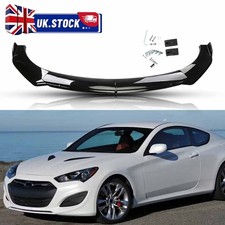 Gloss Black For Hyundai Genesis Coupe Front Bumper Lip Chin Splitter Spoiler UK