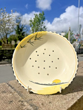 ART DECO B & L BURLEIGH WARE SUNRAY SUN RAY FLORAL SALAD DRAINER / CRESS PLATE