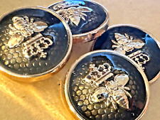 5 D&G BUTTONS 23mm HONEYCOMB METAL DOLCE & GABBANA BUTTONS CROWNED BEES ICONIC