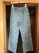 H&M Women/Teens/Girls  Wide/Loose  Leg/Baggy Jeans Print EUC 10UK / 38EU £5 ONO