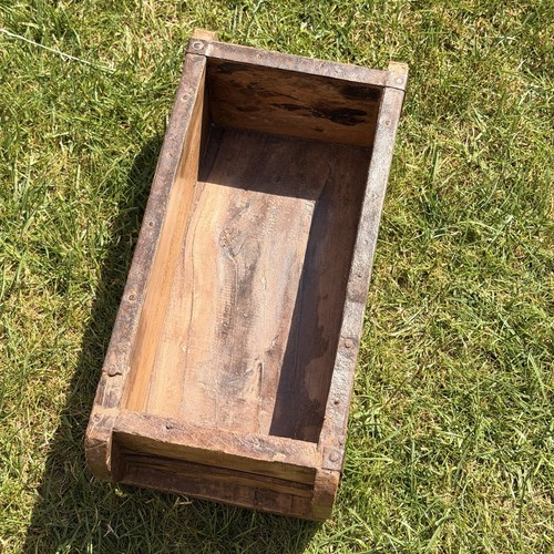 Vintage brown wooden - wooden, indian