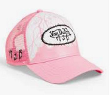 MJB Marc Jacques Burton X Von Dutch Trucker Cap - Pink Hats