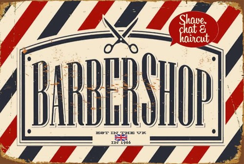 Barber shop retro - retro, sign