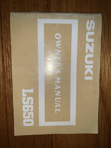 Suzuki owners manual ls650 - suzuki, 87