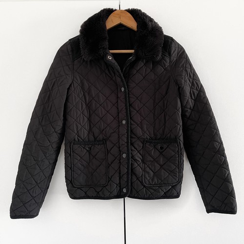 Black topshop quilted jacket - quilted,