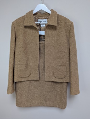 Jaeger wool blend skirt suit - blend, &