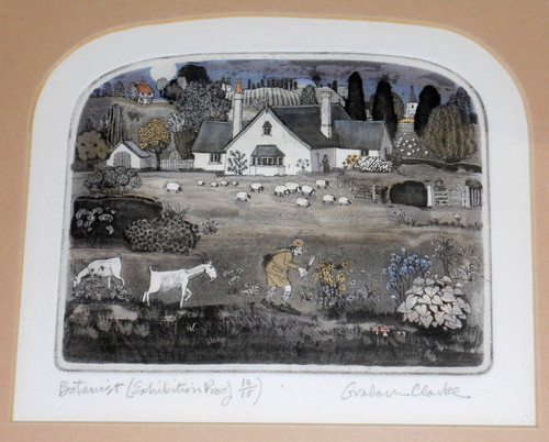Graham clarke signed etching - clarke,