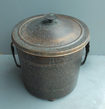 Coal Scuttle Buckets Bucket Fire Fireplace Antique ref 117 (FREE UK POSTAGE)