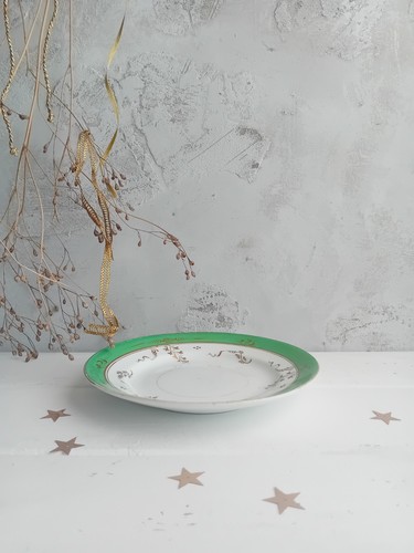 Antique vintage gilded - vintage, plate