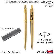 PERSONALISED ENGRAVED GENUINE PARKER JOTTER BALLPOINT PEN-GOLD - CHRISTMAS GIFT