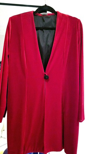 Red velvet jacket cherry size - jacket,