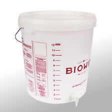 15 LITRE FERMENTATION BUCKET VESSEL + TAP + AIRLOCK HOME BREW BEER FREE P&P