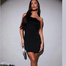 In The Style Fur Feather Trim