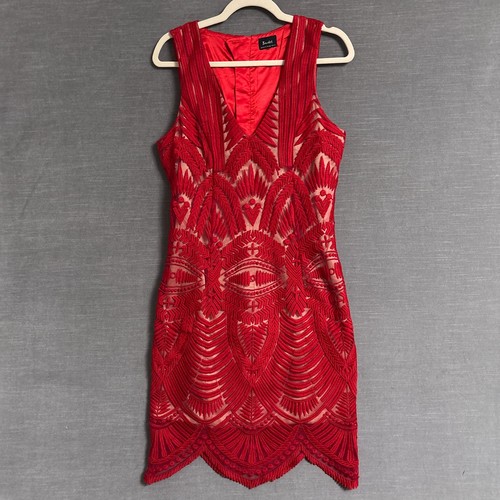Bardot dress red lace - bardot,
