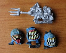 Night Goblin 3 Squigs + Goblin Herders Painted Warhammer Old World Citadel Metal