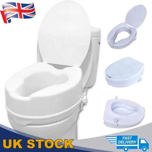 Raised toilet seat with - seat, lid