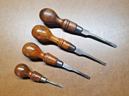 Vintage wooden handled - 4, x
