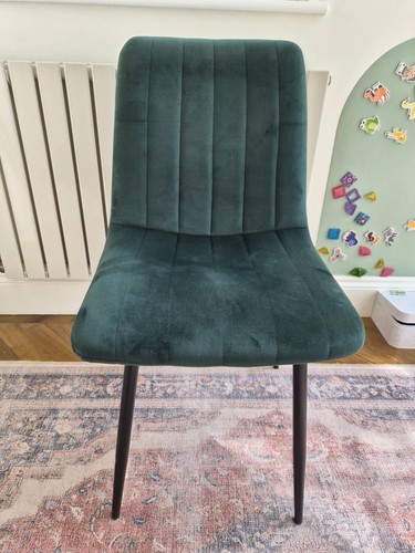 Forest green velvet dinning - forest,