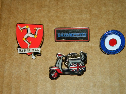 Vintage mod scooter pin badges - mod,