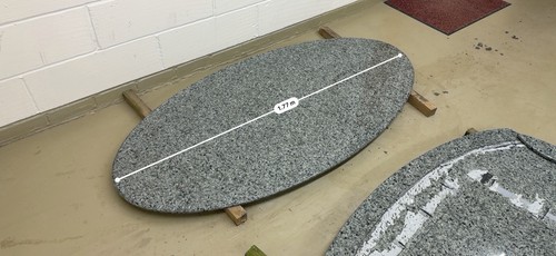 Granite marble off - off, cuts
