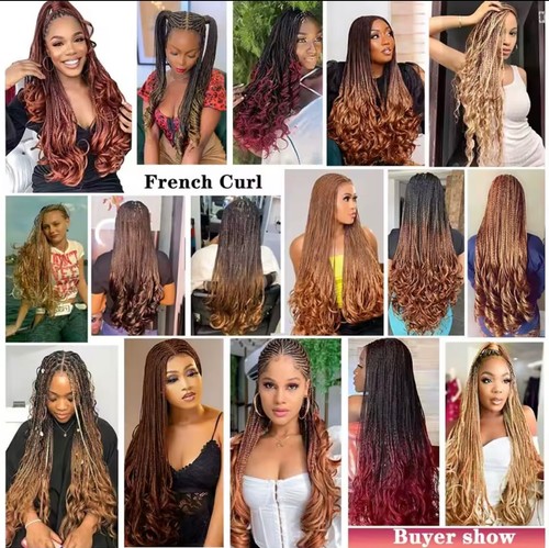 French curly braiding hair - french,