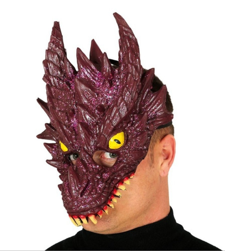 Purple dragon mask - dragon, foam