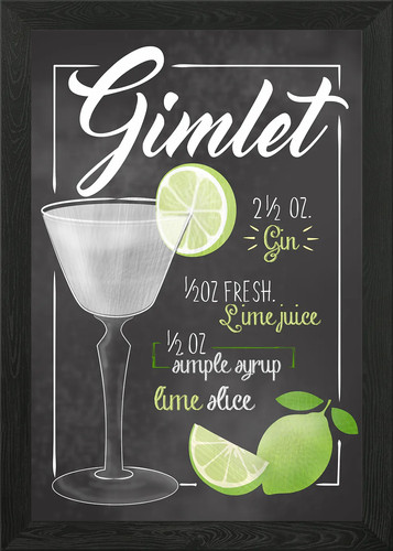 Gimlet cocktail framed wall - cocktail,