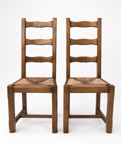 Solid oak french ladder - french,