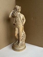 Vintage / Antique Plaster Figure of Boy with Wheat (Approx 28cm High)