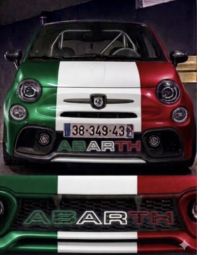 Abarth front grille letters - letters,