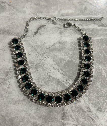 Vintage silver tone choker - vintage,