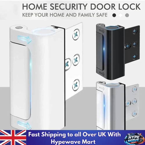 Silver home security door - security, lock