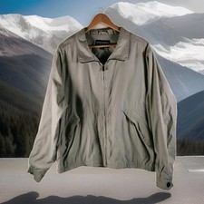 Dockers Men's Beige Jacket Bomber Windbreaker 60's Retro Style Vintage Size L 