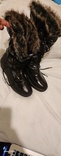 LADIES WOMENS BOOTS WARM WINTER FAUX FUR LINED HUG SNUGG CALF SHOES SIZE 3-8