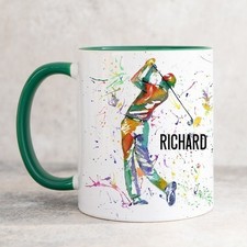 Personalised golf mug, golf