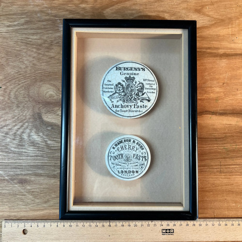 Burgess maw antique pot lids - burgess,