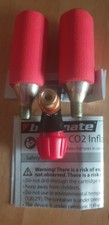 2 x Bicycle CO2 Cartridges 16g Threaded Inflator Pump Gas Canisters & 1 Control