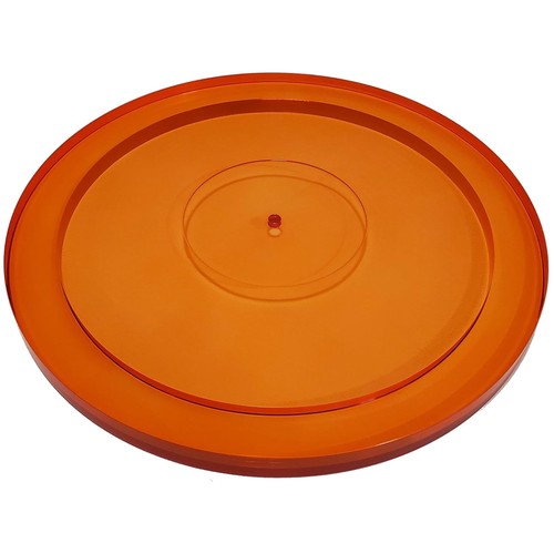 Tinted red acrylic platter - tinted,