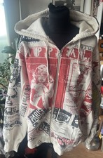 Supreme Collage Zip Up Hoodie White M Size FW14 VGC