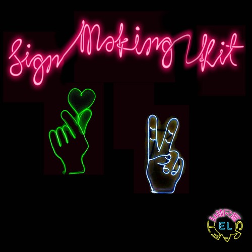 Simple glowing sign making kit - simple,