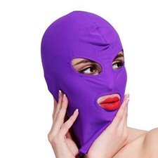 Exotic Full  Head Sex Mask Open Eye Hood Fetish Slave BDSM Bondage Restraints