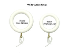 Curtain Rings White Plastic