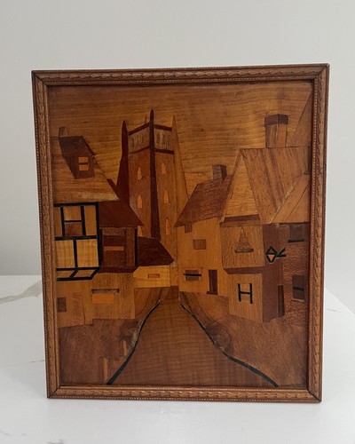 Vintage marquetry wooden - marquetry,
