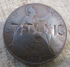1912 Stamped Titanic Penny. Novelty, Keepsake, Conversation Starter?