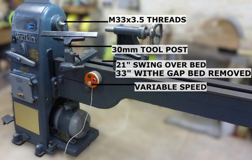Wadkin woodturning lathe - wadkin,