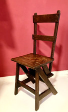 19th century Metamorphic Library Oak Chair
