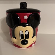 Disney Mickey Mouse Cookie Jar Storage Container Gift New