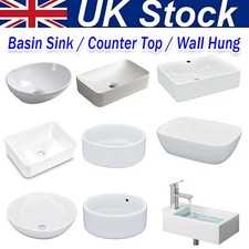 White Bathroom Basin Sink Hand